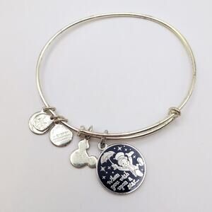 Alex & Ani Disney Jiminy Cricket Wish Upon A Star Charm Bangle Bracelet Blue